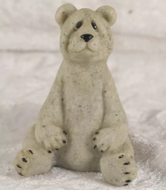 Quarry Critters Second Nature Design polar bear Boo ornament 2 inches