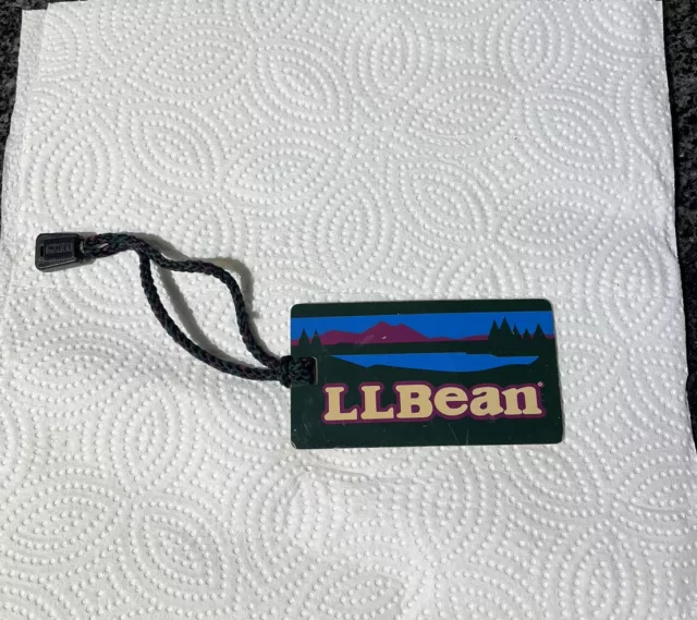 Vintage LL BEAN Brown Plastic Luggage Bag Tag Blank Unused