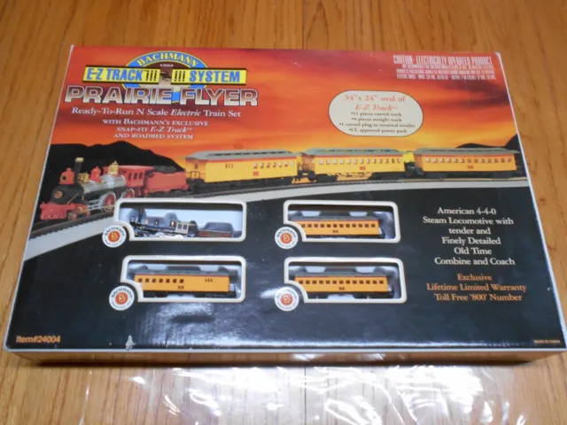 Bachman Trains Prairie Flyer Electric Train Set #24004 N Scale E-Z track