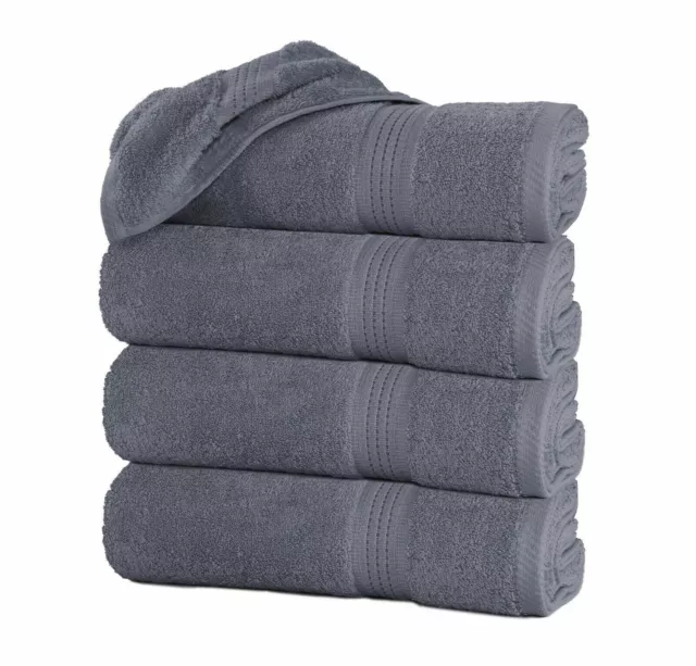 Extra Large Bath Towels Pack of 4 100% Cotton 27"x54" Highly Absorbent Soft