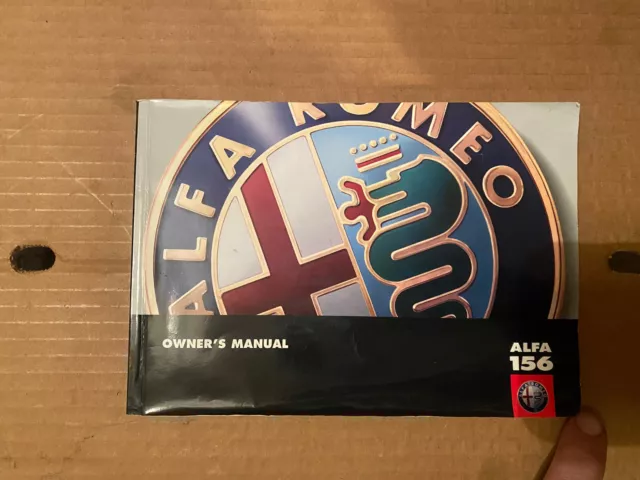 Alfa Romeo 156 Owners Manual Book User Giude handbook 3rd Edition 01/98