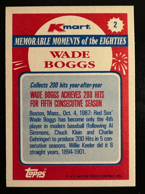 Baseball Et Carte Dédicacés Par Wade Boggs - Boston Red Sox - État Parfait - Original Non Authentifié