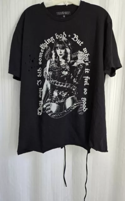 Taylor Swift's DISTRESSED Reputation T-Shirt Something Bad Shirt XL - New!