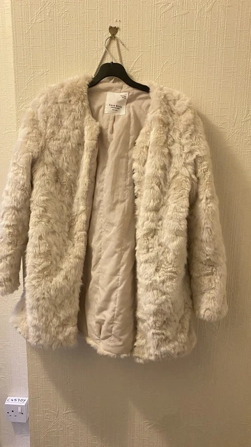 Zara girls faux fur coat clearance