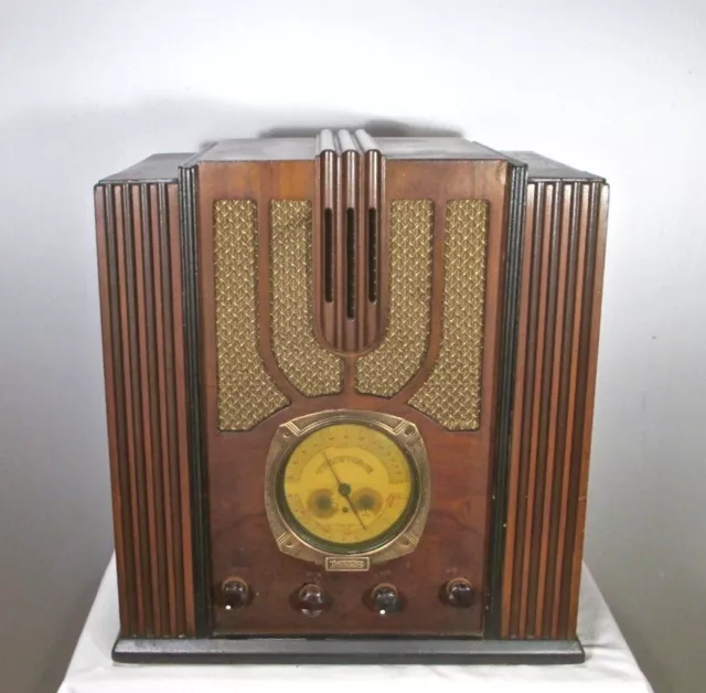 ANTIQUE TRUETONE vintage tombstone tube radio restored and working $161 ...