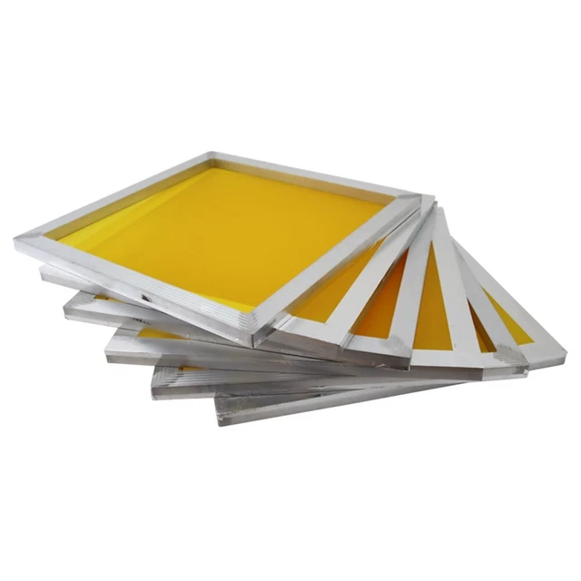 TECHTONGDA 6PCS 20"*20" Screen Printing Frame with 230 Mesh (100T) Yellow