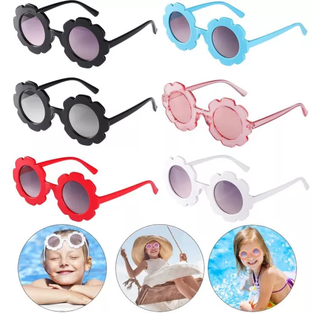 Eyewear Outdoor Product Vintage Children Sunglasses Flower Shape Sun Glasses