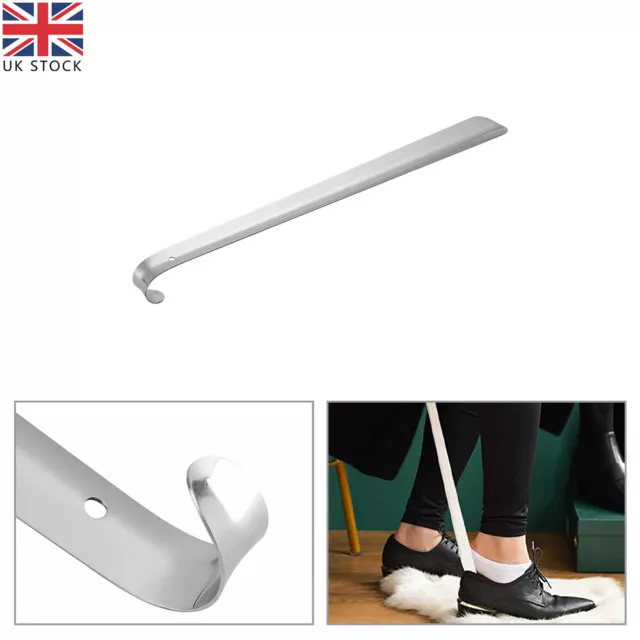 Long Handled Shoe Horn Metal Shoehorn Shoe Remover Mobility Aid Easy Grip UK