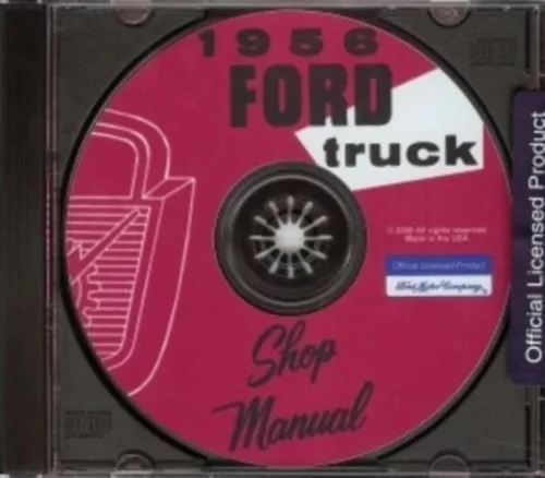 FORD 1956 Pick Up & Heavy Duty Truck Shop Manual CD '56