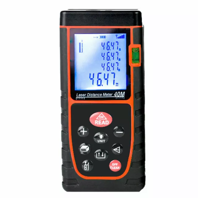 Misuratore Metro Digitale Professionale 40 M Laser Portatile Display Lcd