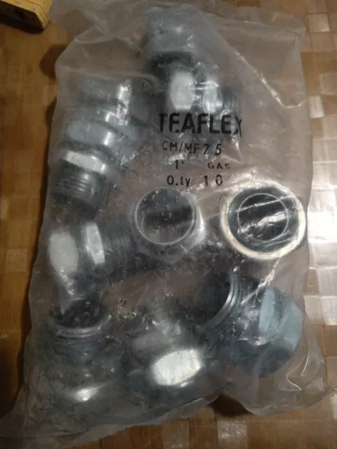 Qty 10 Raccordo Scatola Guaina TEAFLEX CM/MF 25 1" Gas