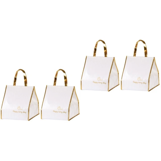 4 piezas bolsa de entrega de pasteles bolsa de comida aislada bolsa de transporte de alimentos decorativa para llevar