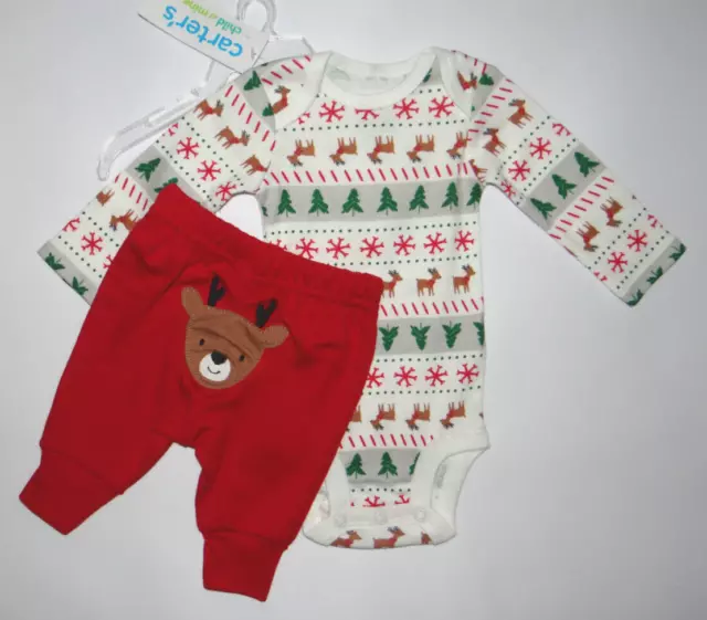 NWT, Baby girl/boy clothes, Preemie, Carter's Child of Mine Christmas set