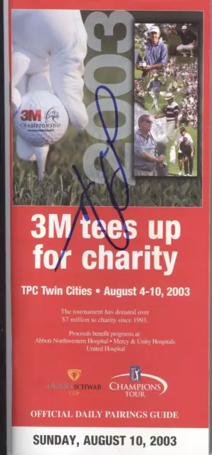 2003 3M Championship Pairing Guide Autographed by Larry Nelson