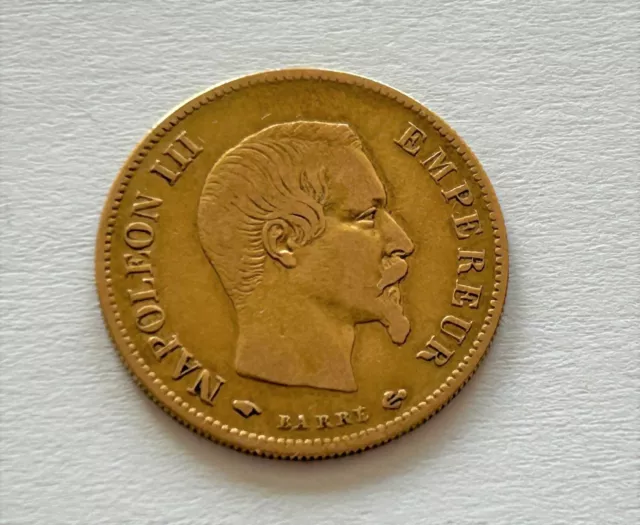 Pièce 10 francs OR Napoléon III  1859 A état TTB 3,22 grammes