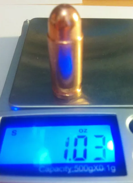 NEW 1 OZ .45 Caliber 999.0 Pure Australian Copper Bullet 2