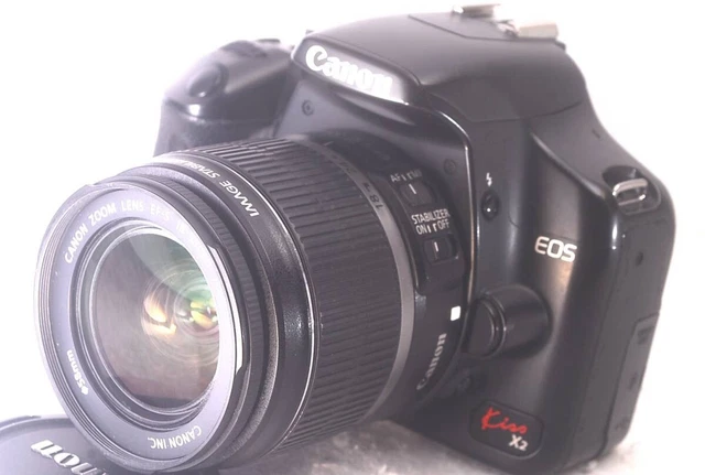 CANON EOS KISS X2 DSLR Camera Kit 18-55mm IS, 12.2MP, Used