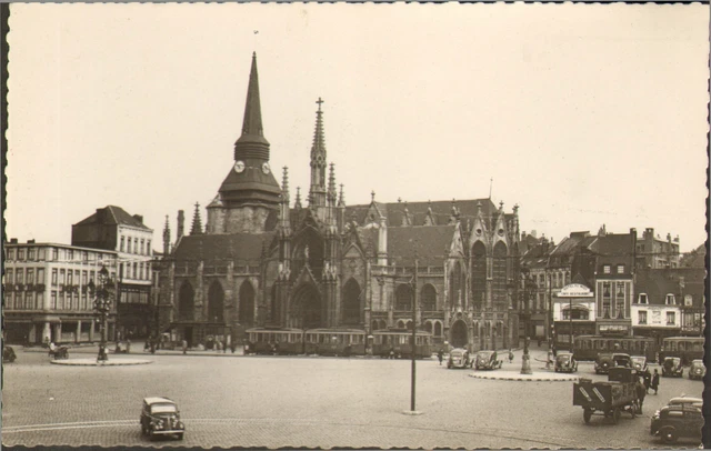 59 Roubaix Carte Postale Place & Eglise Saint-Martin