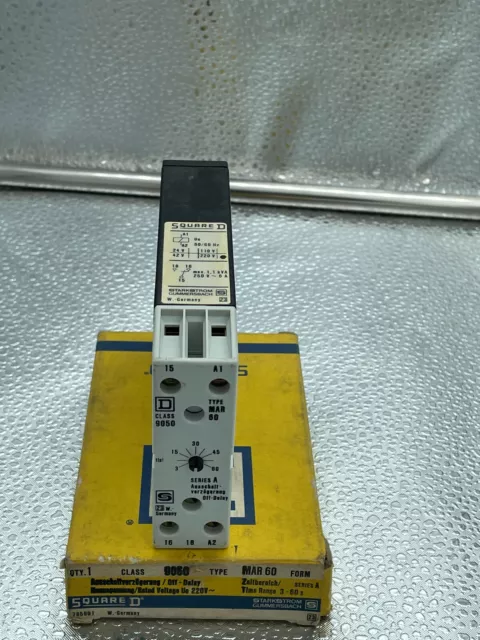 Starkstrom Gummersbach 9050/Square D / Time Relay / Type: MAR60/3-60 Sek
