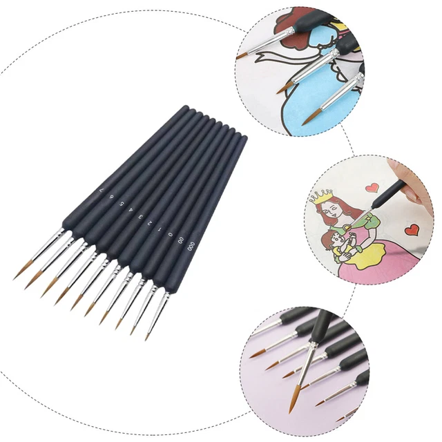 10pcs Kinder Malerei Kits Detaillierung Pinsel Set Feine Spitze Zeichnung Stifte 5