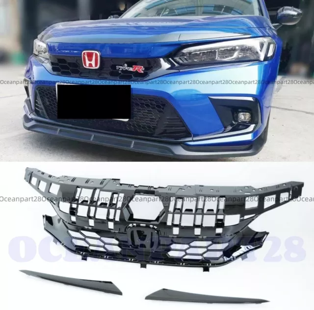 FIT 20222024 HONDA Civic Style Front Grill Mesh Hood ABS