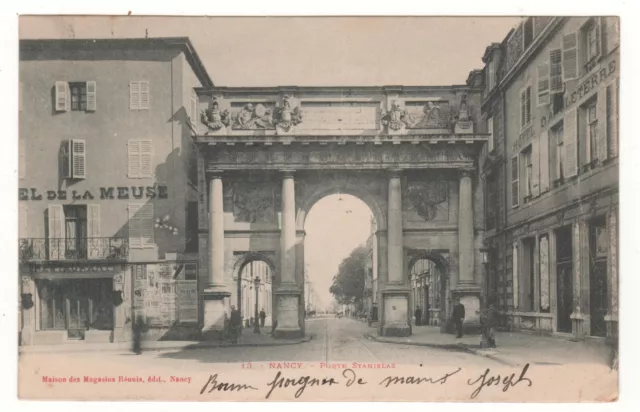 CPA 54 - NANCY: PLACE STANISLAS - HOTEL DE LA MEUSE (M.-et-Melle) on 11-10-1903
