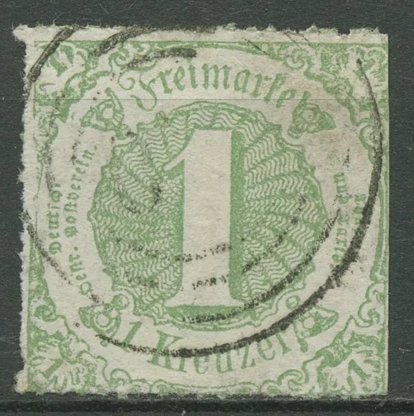 Thurn und Taxis 1865 1 Kreuzer 41 gestempelt, kl. Fehler