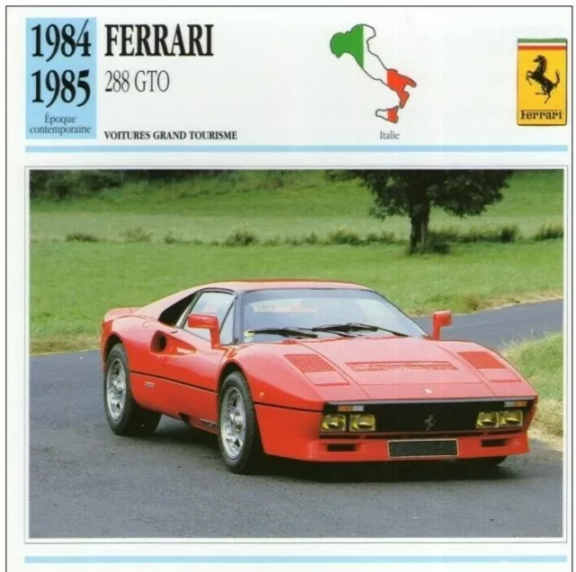 Fiche Technique Voiture - Ferrari 288 Gto 1984