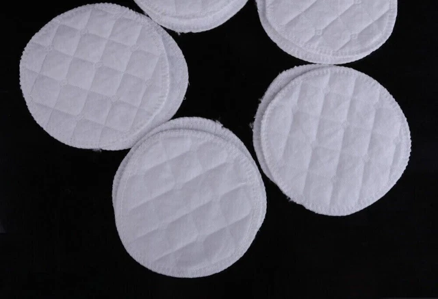 Almohadillas de lactancia materna lavables de algodón reutilizables