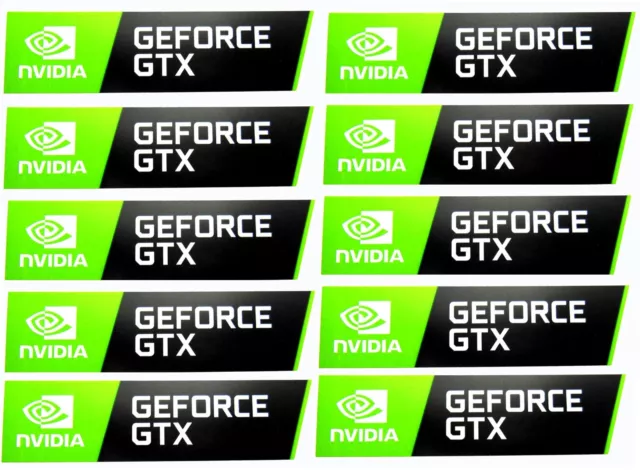 NVIDIA GEFORCE GTX Stickers Graphic Card Decal Badge Case GPU PC Laptop QTY 1