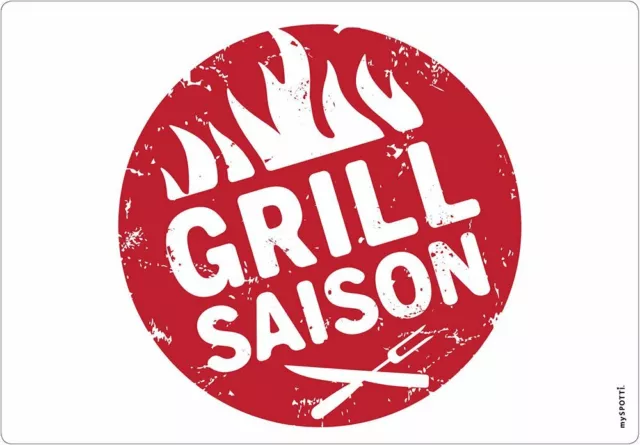 mySPOTTI Grillsaison moderner Spritzschutz Grillen Aluminium Küche Herd Kochfeld