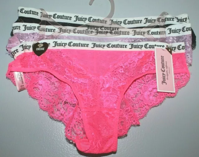 Juicy Couture Womens 5 Packs Intimates Cheeky Underwear Panties