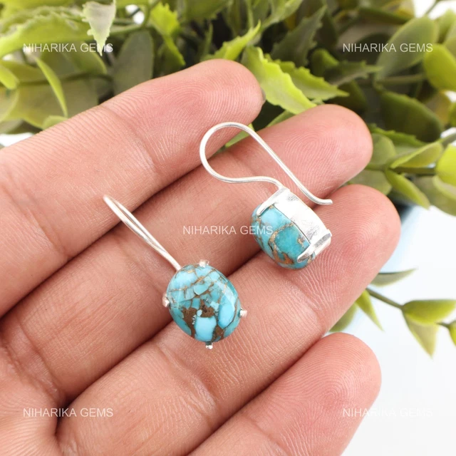 Orecchini Della Rovere - In Argento 925% - Pasta Turchese - OROV2 - Foto 11