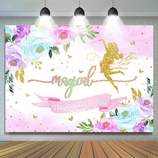 Fairy Party Decorations Fairy First Birthday Backdrop Pink Fairy 1st Birthday Party Decorations For Girls Our F 705778