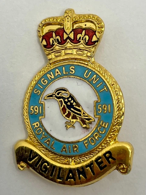 Raf Qc Lapel Badge - 591 Signals Unit