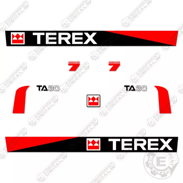 Fits Terex TA30 Decal Kit Articulated Dump Truck Decals (TA 30) - 7 YEAR VINYL -