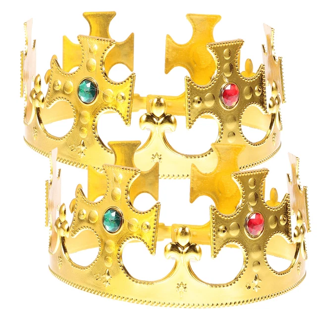 2 pz cappello corona compleanno corona di Natale ballo di fine anno uomo bambino