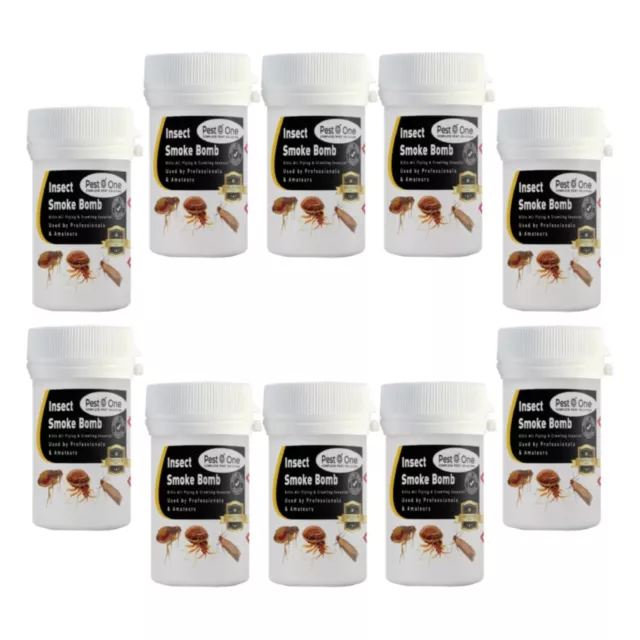 10 x Smoke Insect Bomb - Moth Cluster Fly Wasp Mite Killer Control 3.5g