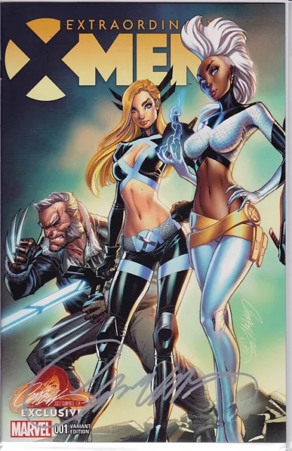 Extraordinary X-Men #1 J Scott Campbell Exclusive Signed Nm