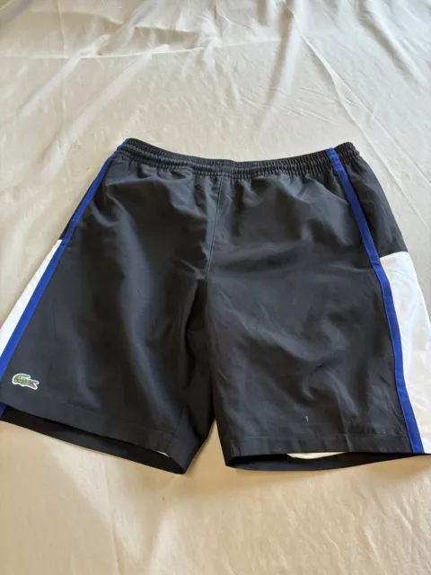 LacosteJogger Black/white/Blue Shorts Medium NWT $80