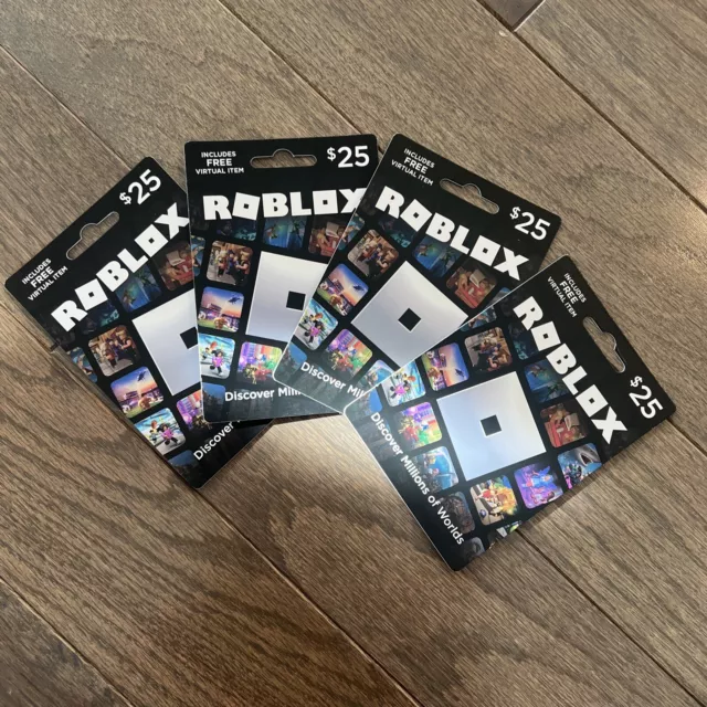 4 $25 ROBLOX Gift Cards : FREE SHIPPING! Physical Card Delivery $65.00 -  PicClick