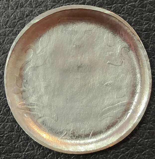 INDIA  2017 KOLKATA MINT Rs.2/- STEEL BROAD STRUCK ,CAP & ENLARGE BROCKAGE ERROR