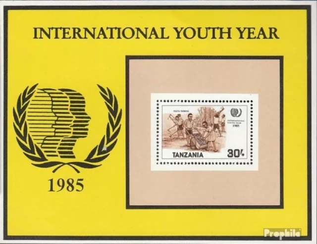 Tanzania Bloque 48 (edición completa) nuevo 1986 año el juventud