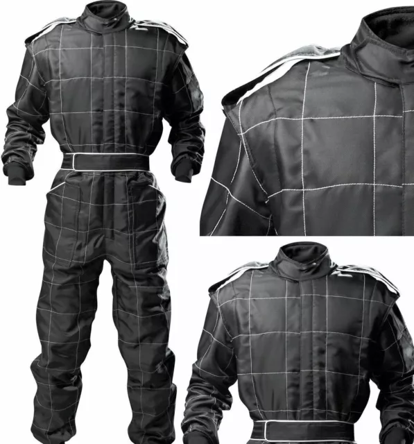Rouge Chameau Sfi 3.2A/5 Approuvé Double Couche Course Suit Noir Un An Garantie