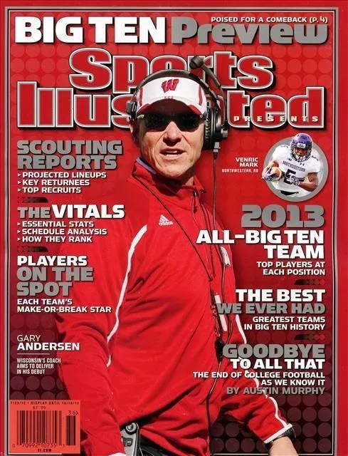 Sports Illustrated Magazine 2013 Big Ten Football Wisconsin GARY ANDERSEN