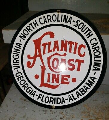 Atlantic Coast Line Ande Rooney Railroad Sign Home Den Garage Decor