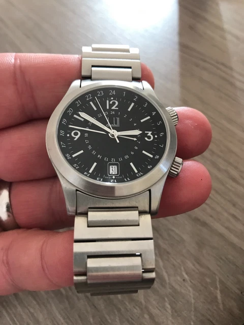 DUNHILL. ARMBANDSUR. "CITYSCAPE TRAVELLER GMT". AUTOMATIC. 2000-2010. Klockor & Ur - Armbandsur