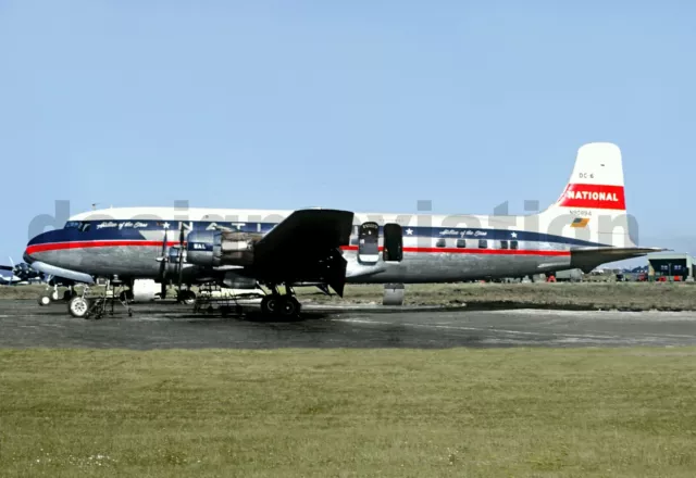 aviation , aircraft , photo , DC6_NATIONAL AIRLINES_LC_DC6_N90894 BOS 1954