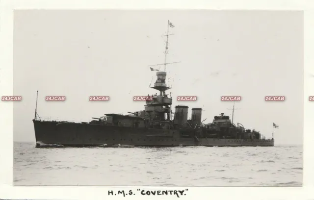 Unique Royal Navy RP Postcard Mock up. HMS "Coventry" Cruiser. VC. Fine! 1920s