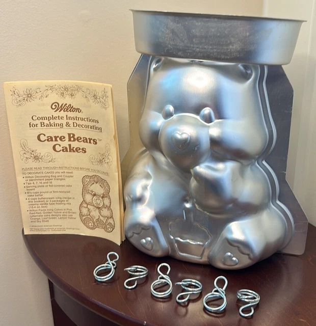 VINTAGE 1984 WILTON Care Bears Stand Up Cake Pan Set Mold W/ Box ...